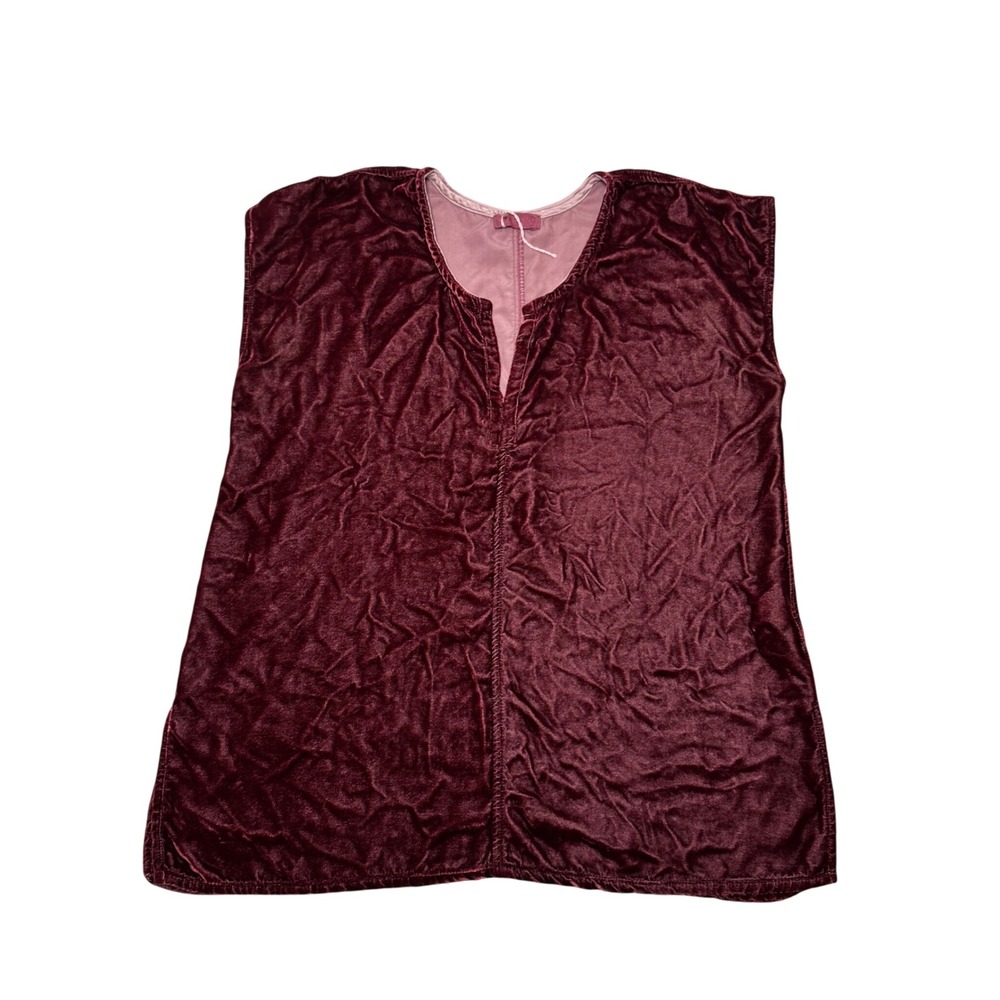 CP Shades Velvet Sol Sleeveless Top V Neck Size M Silk Rayon Blend